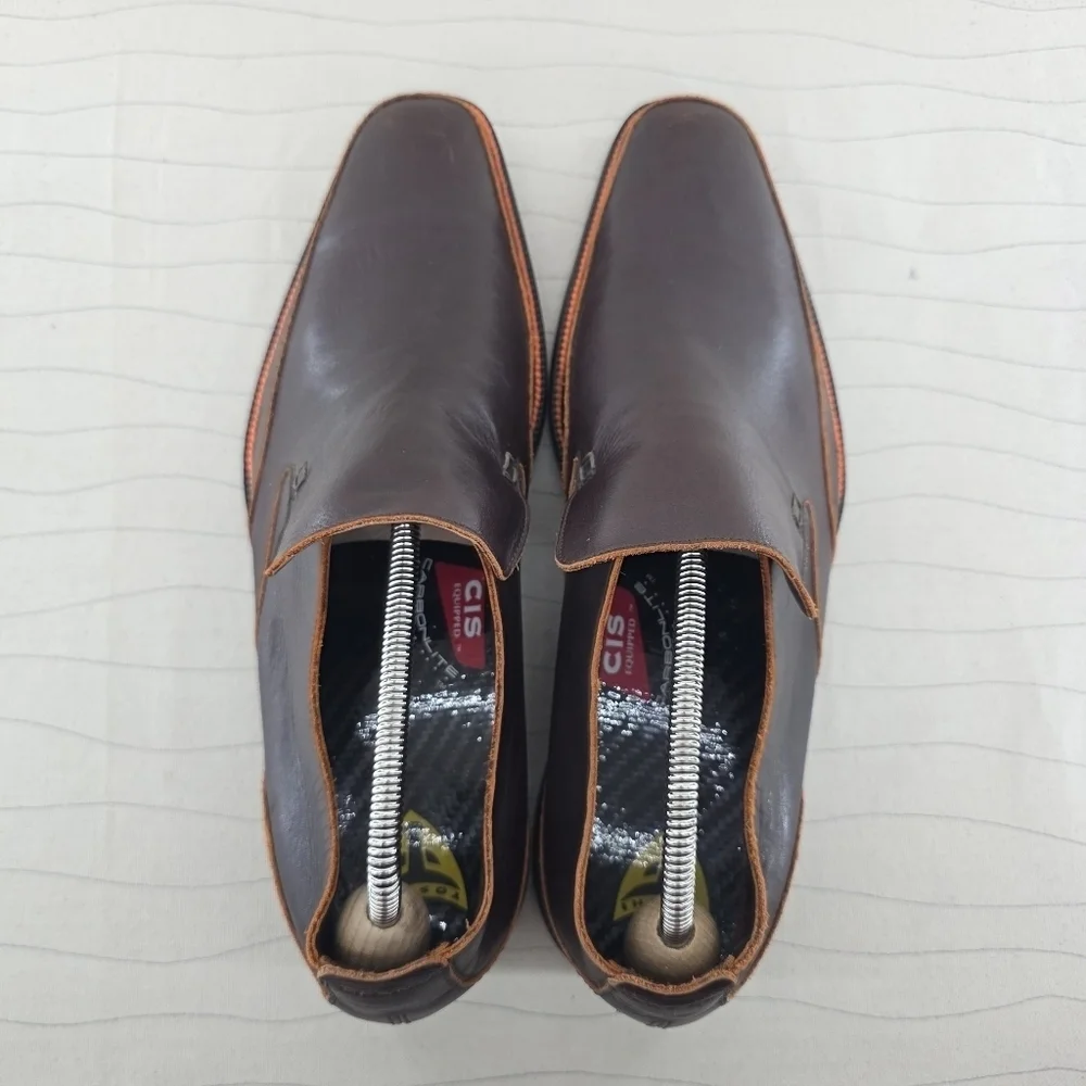 Toschi Mens CarbonLite Loafers Brown Orange Soft Leather CIS Equipped Size 11.5